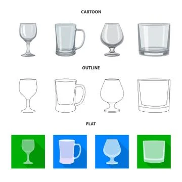 Isolated object of form and celebration sign. Set of form and volume vector icon Stock Illustration