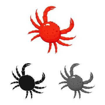 Isolated object of fresh and restaurant icon. Collection of fresh and marine Stock Illustration