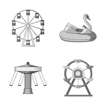 Isolated object of fun and horse  sign. Collection of fun and circus vector ico Stockillustratie