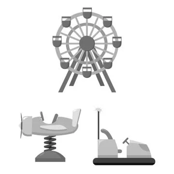 Isolated object of fun and horse  logo. Set of fun and circus stock symbol fo Illustrazione stock