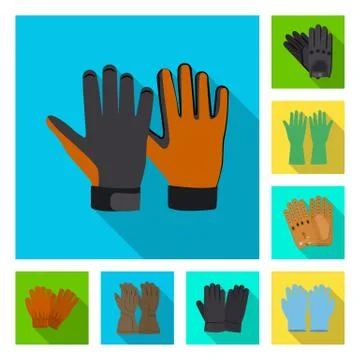Isolated object of glove and winter icon. Collection of glove and equipment Stock Illustration