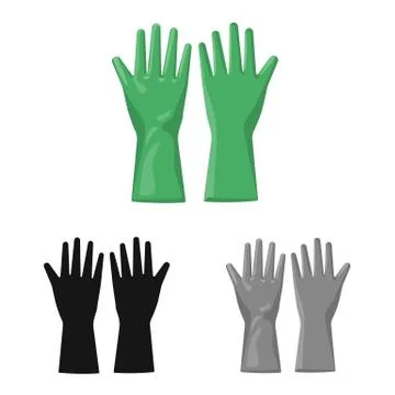 Isolated object of glove and winter logo. Collection of glove and equipment Stock Illustration