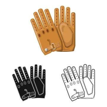 Isolated object of glove and winter logo. Collection of glove and equipment Stockillustratie