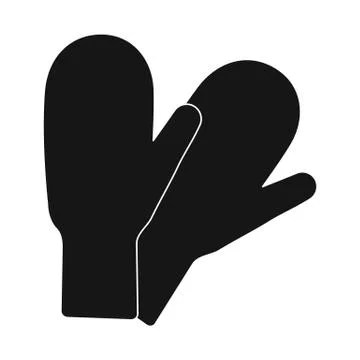 Isolated object of glove and winter icon. Collection of glove and equipment Stock Illustration