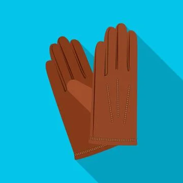 Isolated object of glove and winter symbol. Collection of glove and equipment Stock Illustration