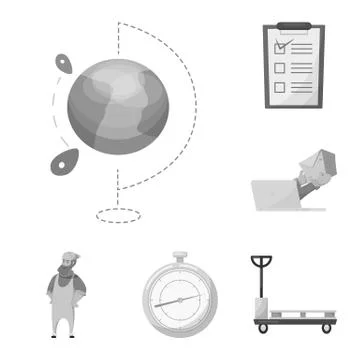 Isolated object of goods and cargo icon. Collection of goods and warehouse stock イラスト素材
