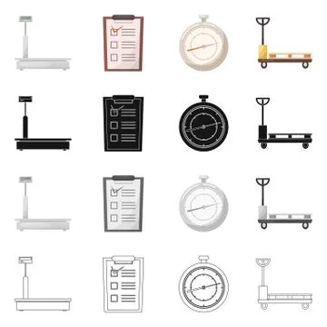 Isolated object of goods and cargo symbol. Set of goods and warehouse vector イラスト素材
