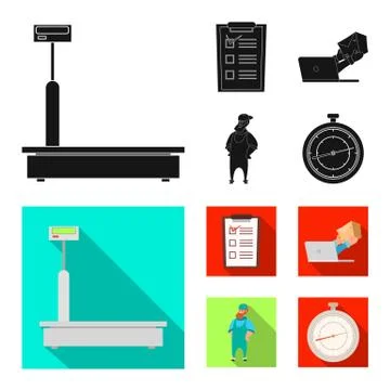 Isolated object of goods and cargo icon. Collection of goods and warehouse イラスト素材