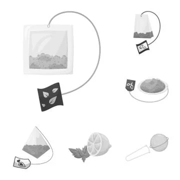 Isolated object of green and black symbol. Collection of green and organic stock Stock Illustration