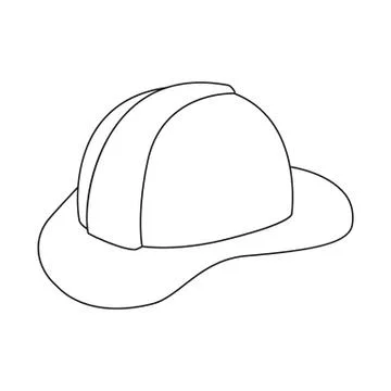 Isolated object of headgear and napper symbol. Set of headgear and helmet vector Stock Illustration