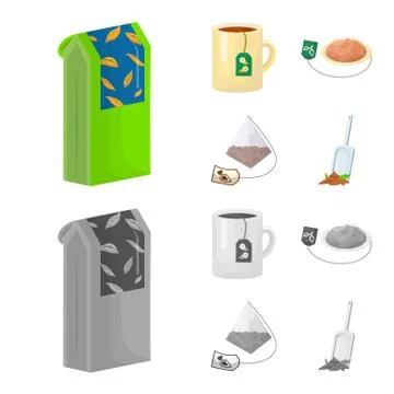 Isolated object of healthy and floral symbol. Set of healthy and gradient vector Illustrazione stock