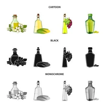 Isolated object of healthy and vegetable symbol. Set of healthy and agriculture Stock Illustration