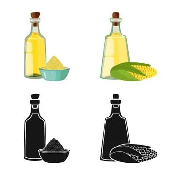 Isolated object of healthy and vegetable symbol. Set of healthy and agriculture Stock Illustration