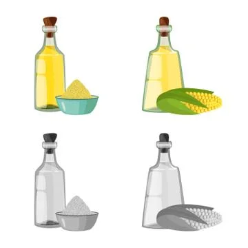 Isolated object of healthy and vegetable icon. Set of healthy and agriculture 库存插图