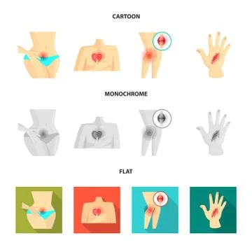 Isolated object of hospital and rendering symbol. Set of hospital and help stock Stock Illustration