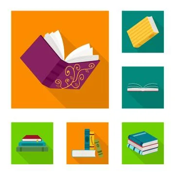 Isolated object of illustration and information logo. Collection of illustration Stock Illustration