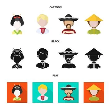 Isolated object of imitator and resident icon. Collection of imitator and Stock Illustration