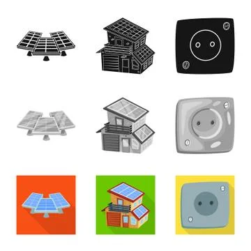 Isolated object of innovation and technology sign. Collection of innovation and Stock Illustration