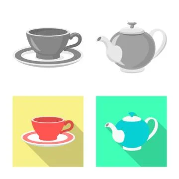 Isolated object of kitchen and cook logo. Collection of kitchen and appliance Stock Illustration