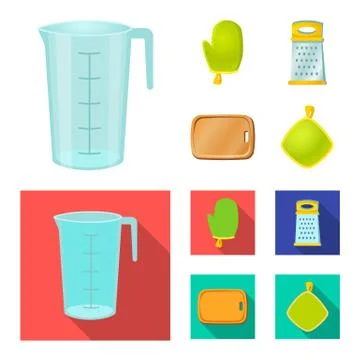 Isolated object of kitchen and cook symbol. Set of kitchen and appliance stock Stock Illustration