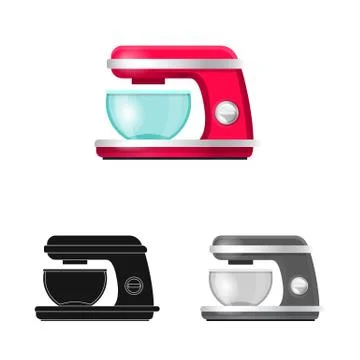 Isolated object of kitchen and cook logo. Set of kitchen and appliance stock Stock Illustration