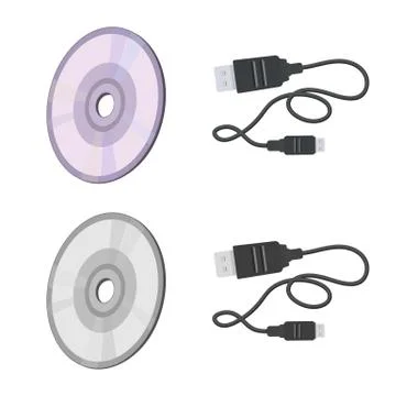 Isolated object of laptop and device sign. Collection of laptop and server stock Illustrazione stock