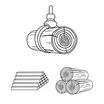 Isolated object of material and cement symbol. Collection of material and house Ilustración de archivo