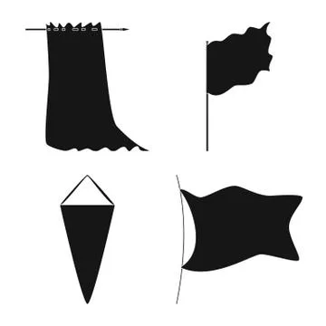 Isolated object of material and media icon. Collection of material and textile Illustrazione stock