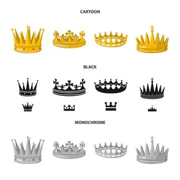 Isolated object of medieval and nobility symbol. Collection of medieval and Stock Illustration