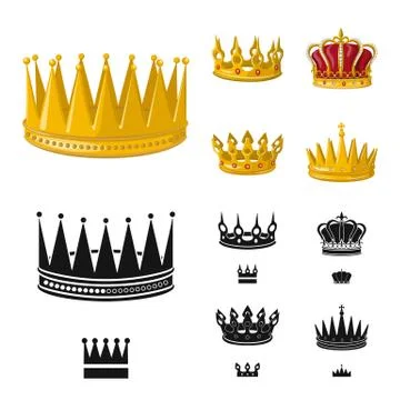 Isolated object of medieval and nobility symbol. Set of medieval and monarchy Stock Illustration