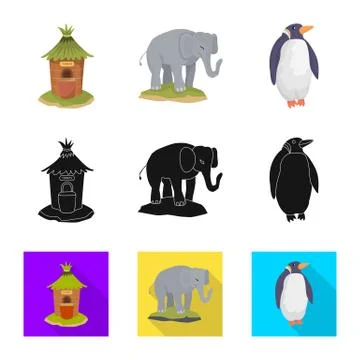 Isolated object of nature and fun icon. Collection of nature and entertainment Stock Illustration