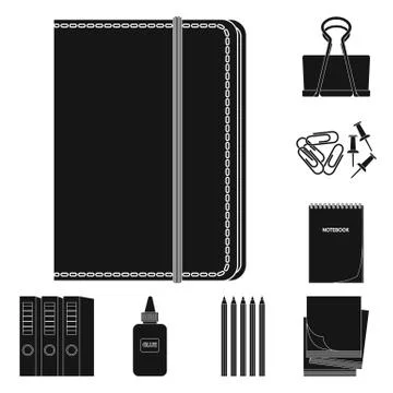 Isolated object of office and supply symbol. Collection of office and school Stock Illustration