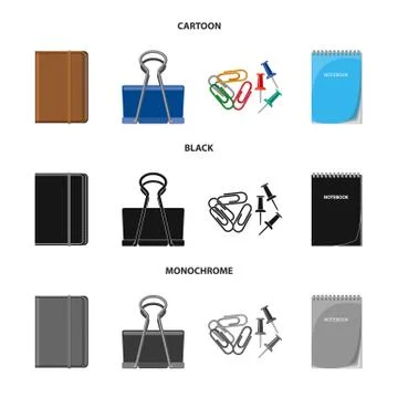 Isolated object of office and supply icon. Set of office and school vector icon Stock Illustration
