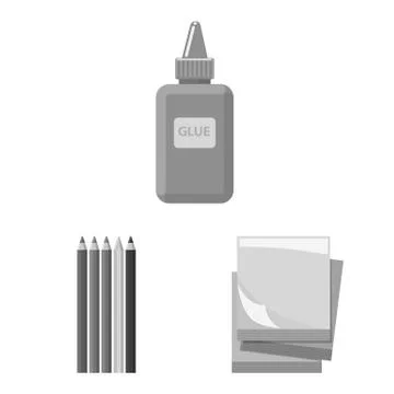 Isolated object of office and supply sign. Collection of office and school stock Stock Illustration