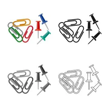 Isolated object of office and supply sign. Set of office and school vector icon Stock Illustration