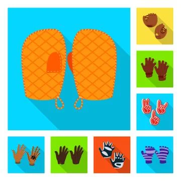 Isolated object of own and textile logo. Collection of own and safety vector Stock Illustration