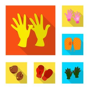 Isolated object of own and textile logo. Set of own and safety stock vector Stock Illustration