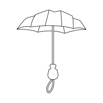 Isolated object of parasol and coverage icon. Collection of parasol and classic Stock Illustration