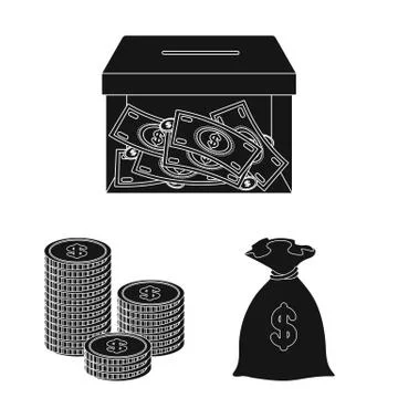 Isolated object of payment and loan symbol. Set of payment and financial stock Stock Illustration