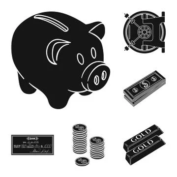 Isolated object of payment and loan symbol. Collection of payment and financial Stock Illustration