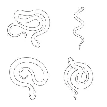 Isolated object of poison and evil logo. Set of poison and bite vector icon for Stock-Illustration