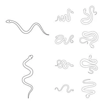 Isolated object of poison and evil symbol. Collection of poison and bite vector Stock-Illustration