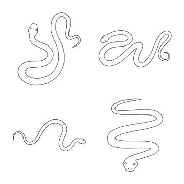 Isolated object of poison and evil symbol. Collection of poison and bite vector Stock-Illustration