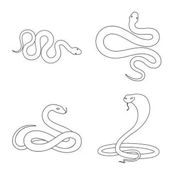 Isolated object of poison and evil logo. Set of poison and bite vector icon for Stock Illustration
