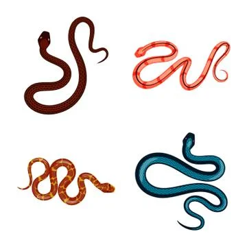 Isolated object of poison and evil symbol. Collection of poison and bite stock 库存插图