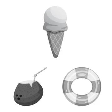 Isolated object of pool and swimming symbol. Collection of pool and activity Stock Illustration