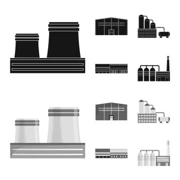 Isolated object of production and structure symbol. Set of production and Stock Illustration