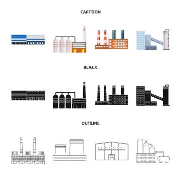 Isolated object of production and structure icon. Set of production and Stock Illustration