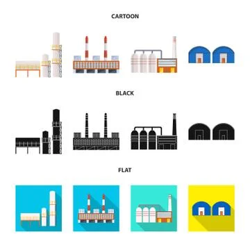 Isolated object of production and structure symbol. Set of production and Stock Illustration