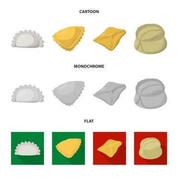 Isolated object of products and cooking icon. Set of products and appetizer Stock Illustration